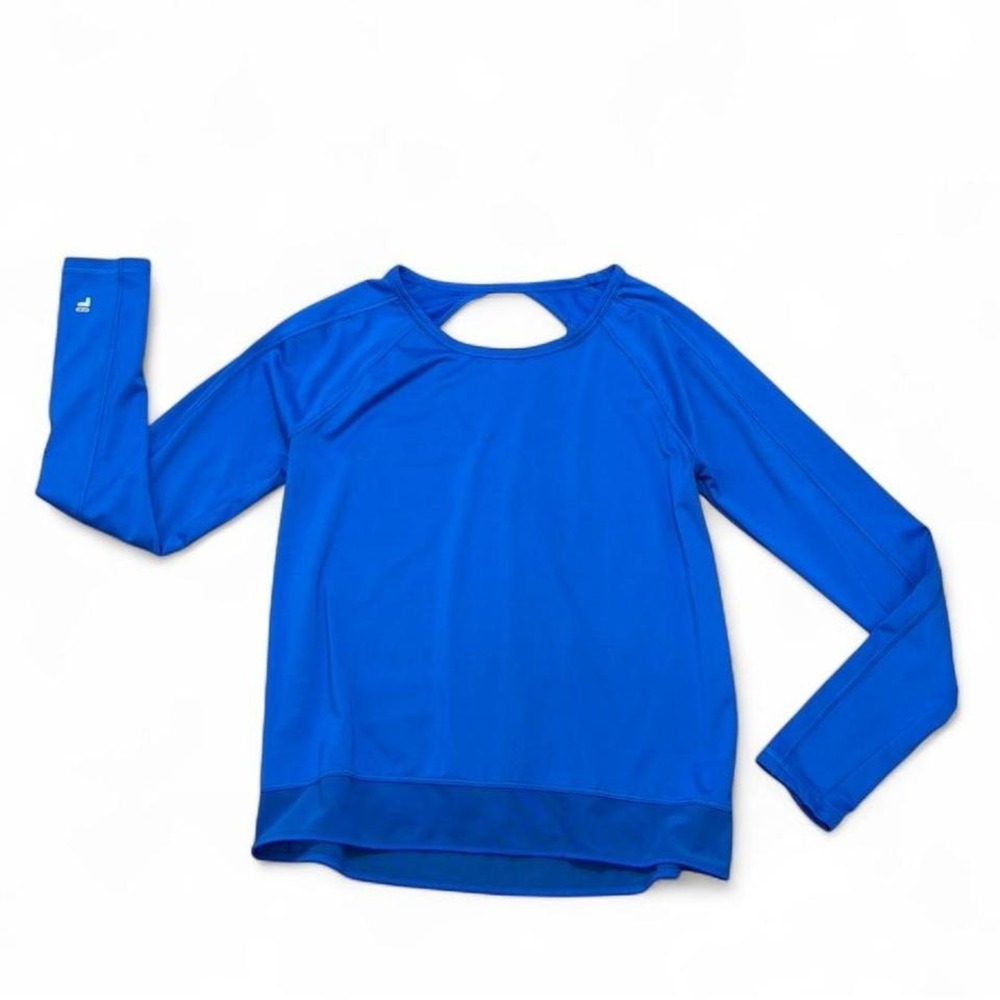 Fila active top Open Back Royal Blue Long Sleeve Running Workout Yoga Size XS